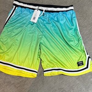 WESC Athletic fit basket ball shorts at the knee
